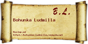 Bohunka Ludmilla névjegykártya